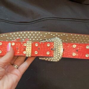 Pink bling belt